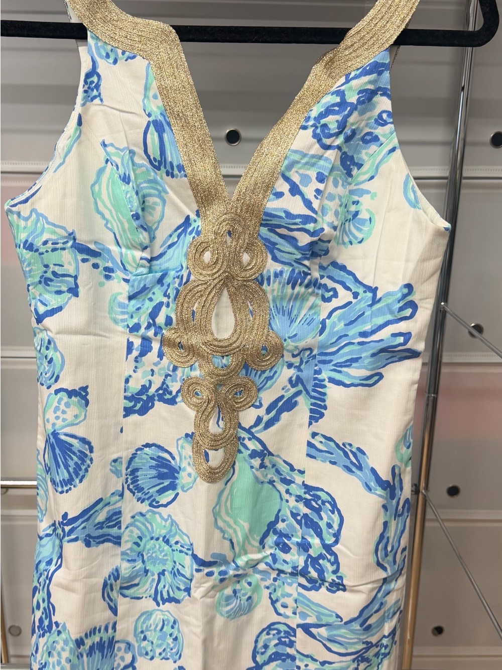Lilly Pulitzer Emery Shift Dress in Resort White Barefoot Princess